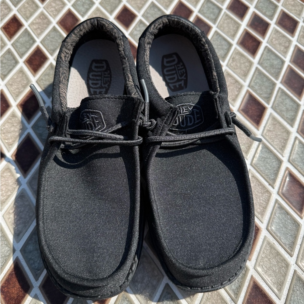 Hey Dude Boys Black Slip-On Loafers - Casual Lightweight
